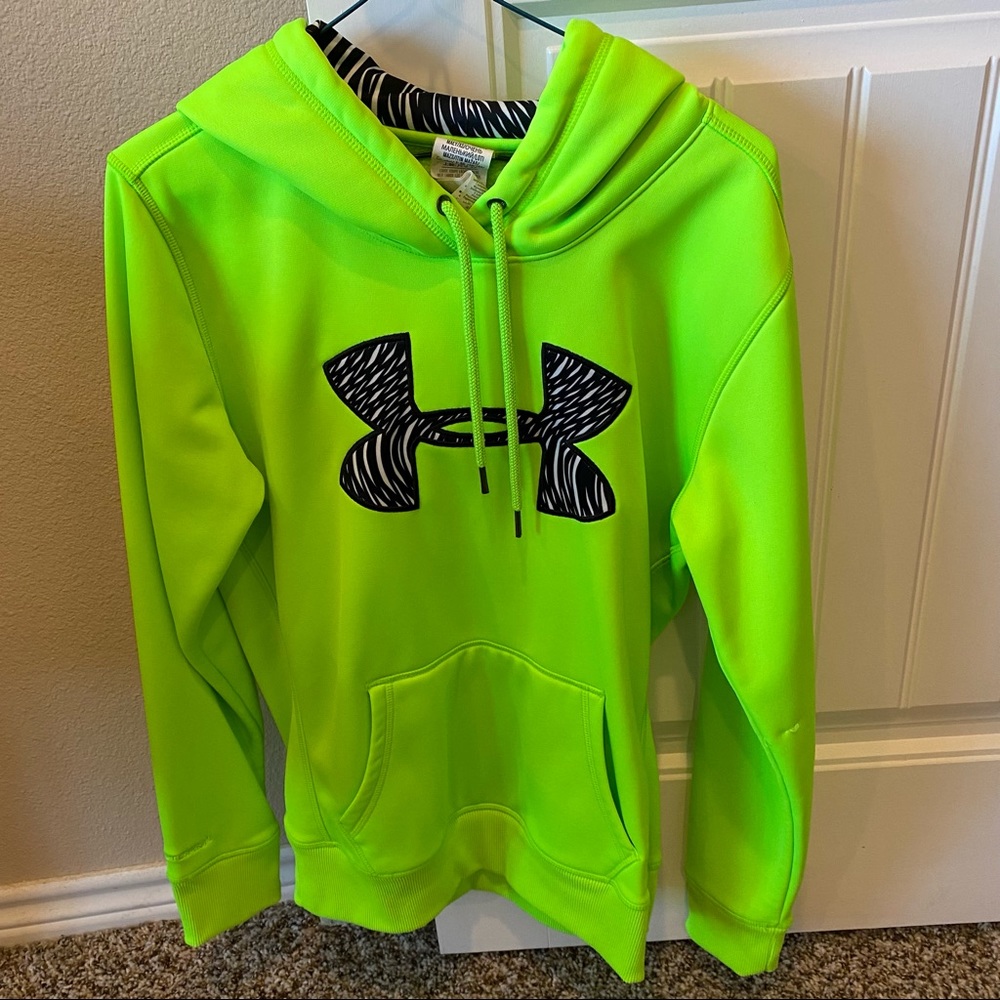 Under Armour hoodie, x-small, lime green